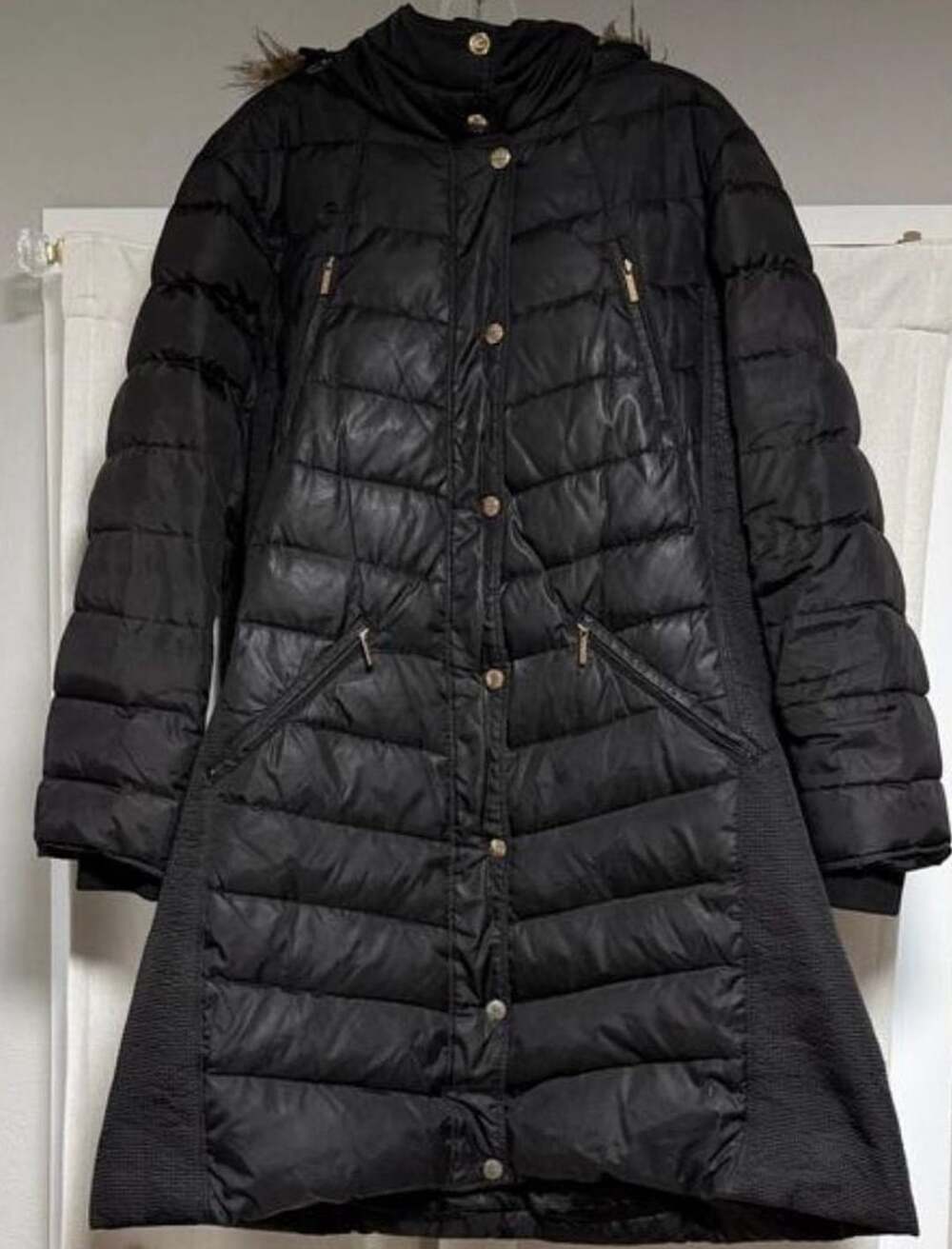 Michael Kors Black Down Puffer Maxi Coat